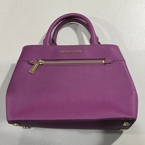 Michael Kors Hailee Saffiano Leather XS Satchel Crossbody Purple